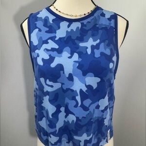 Tommy Hilfiger Women's Round Neck  Sleeveless Tank Top Blue New With Tag…